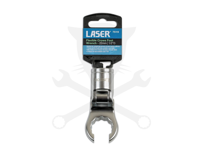 Villáskulcs adapter csuklós 22 mm-es CrowFoot nyitott 12 szögű 1/2"