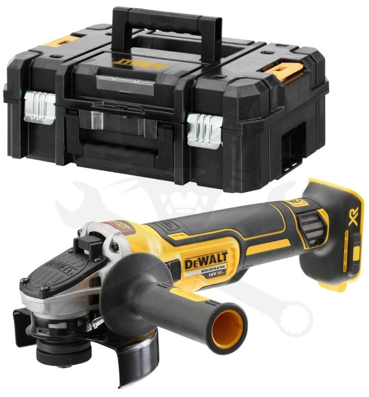 Sarokcsiszoló, akkus 18V 125 mm - akku nélkül - kofferben, DeWalt