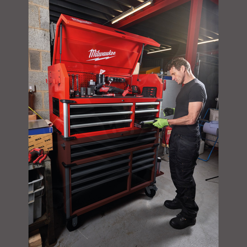 Szerszámos kocsi 10 fiókoshoz - széles - felsőrész - Milwaukee