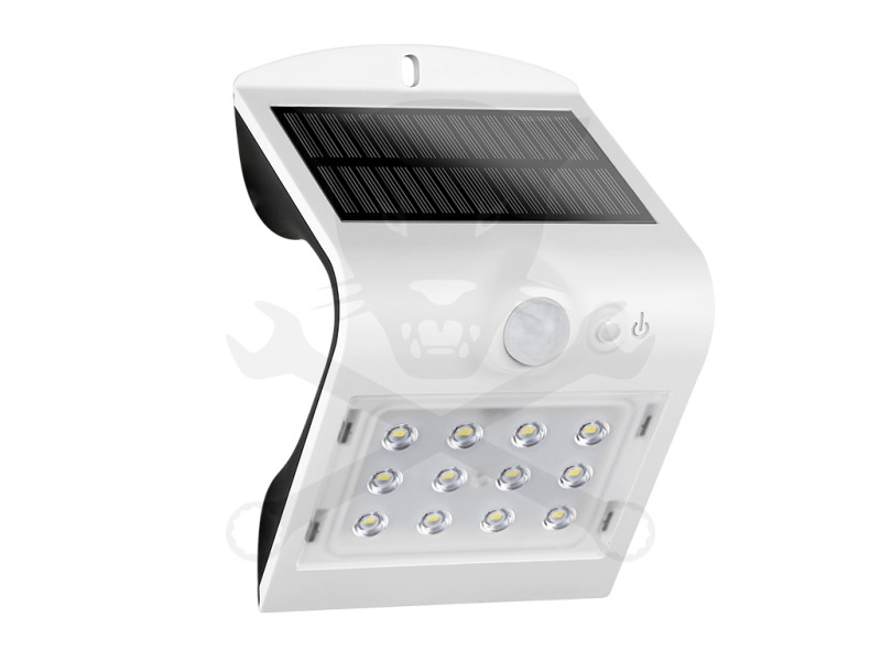 Solar falilámpa 12 led 220 lumen 1.5W IP54 szenzoros ELMARK