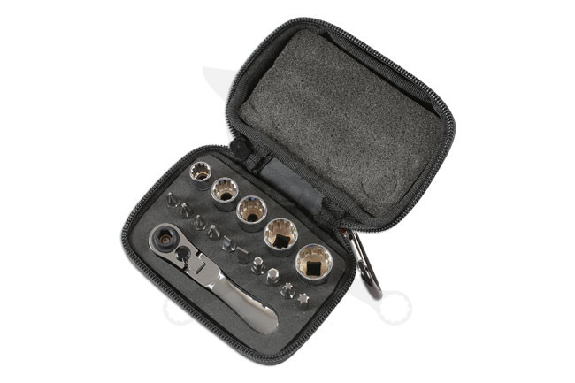 Dugókulcs készlet Gear Lock - Alldrive 1/4" 16 db-os készlet - Laser