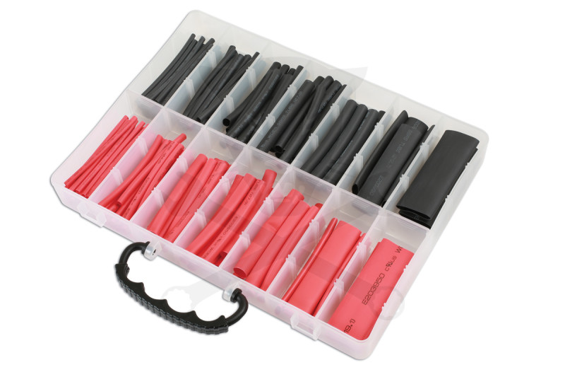 Hőzsugorcső 144 részes klt, duplafalas, fek-pir 3.2-12.7 mm - AT18 -