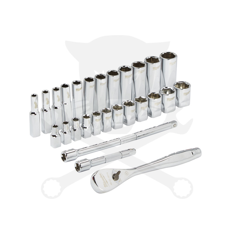 Dugókulcs készlet 1/4" 28 r. spec. FOUR-FLAT METRIKUS -MilwaukeeBF22