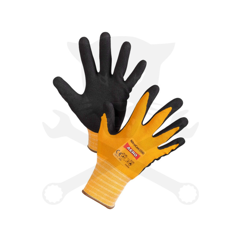 Kesztyű NitroCom 1930 narancs AERO nitril tenyér 12-es XXXL-es XXXL/11