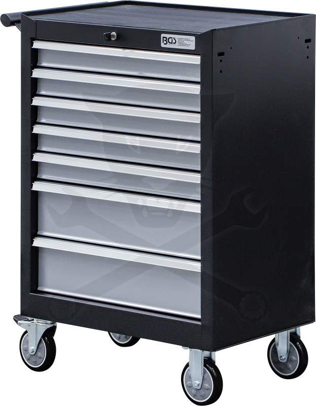 Szerszámos kocsi gyári-felszerelt 263 db-os 7 fiókos szürke szekr.9-4062