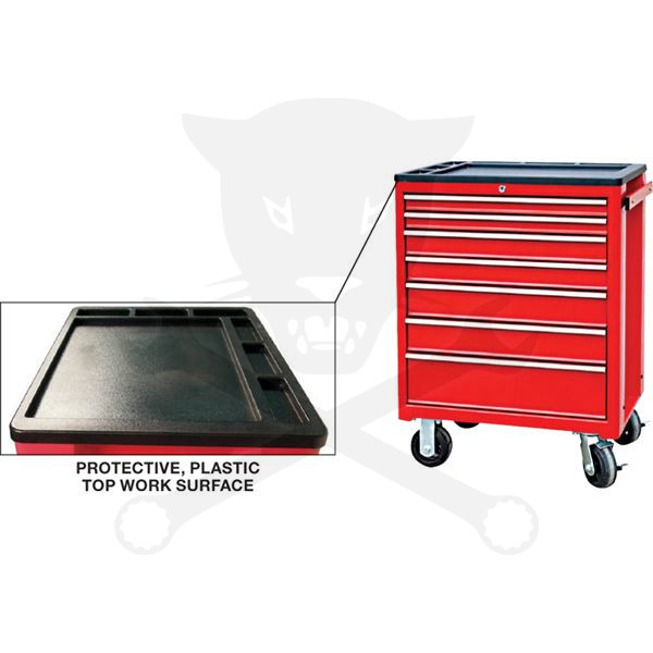 Szerszámos kocsi 7 fiókos + műanyag tető - tálcáshoz alkalmas