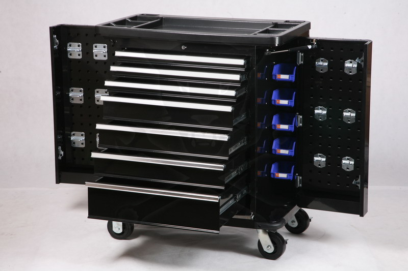 Szerszámos kocsi 7 fiókos + 2 oldalt nyitható - tálcához alkalmas