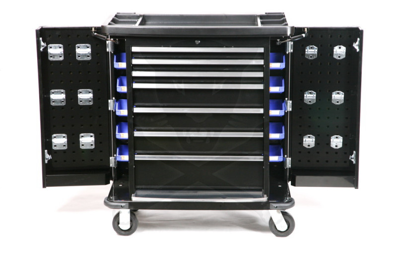 Szerszámos kocsi 7 fiókos + 2 oldalt nyitható - tálcához alkalmas