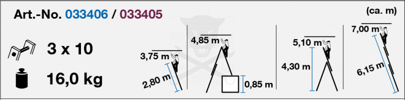 Létra ALU létrafokos sokcélú álló 3x10 fokos - Krause CORDA
