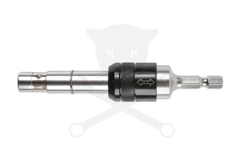 Bit tartó 1/4"-os, fúrógépbe fogható Csuklós / Fix 2:1-ben - Laser