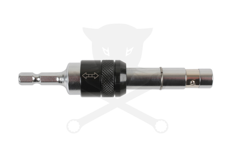 Bit tartó 1/4"-os, fúrógépbe fogható Csuklós / Fix 2:1-ben - Laser