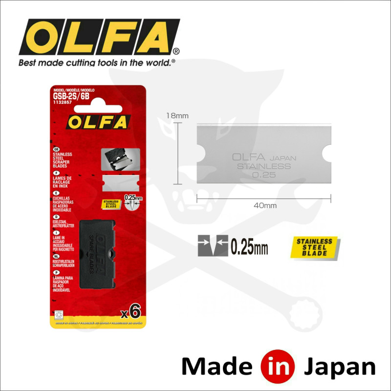 Kaparó OLFA üvegfelület-hez tartalék penge (GSB-2S/6B)