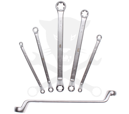 Torx csillagkulcs készlet Hajlított 6 db-os E-torx 12 méret: E6 - E24 -BGS