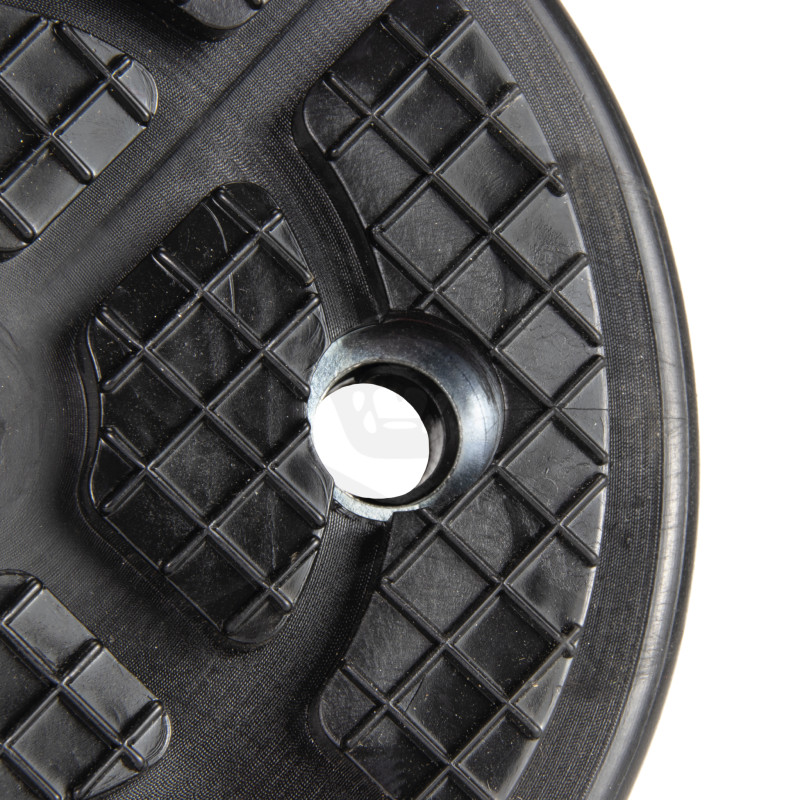 Gumipogácsa csápos emelőhöz 115/107 mm-es félperemes-íves+ 2 furat