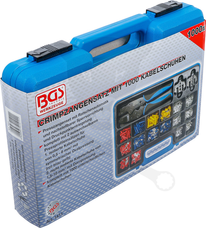 Fogó, saruzó - racsnis - szig.saru+érvéghüvely DIN 1.5-10 mm 1000 db-os