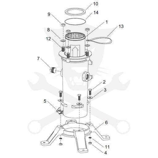 Homokfúvó géphez CLEMCO CPF-8 szűrőbetét a CPF légszűrő egységbe Clemco