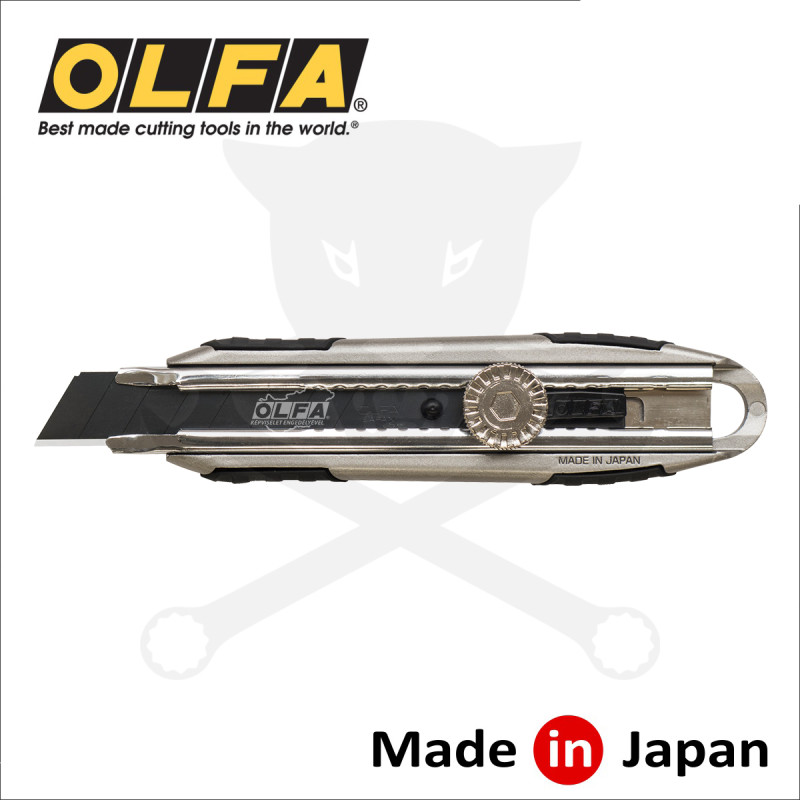 Vágókés OLFA 18 mm törh.penge, csavaros rögz. - erős aluházas XD