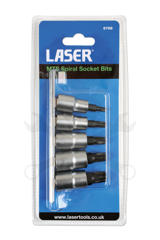 Rátűzőkulcs készlet 3/8" MTS Mortorq Spiral 4 ágú Bit fej készlet MTS0-MTS4