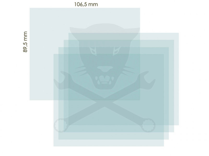 Hegesztő Plexi belső áttetsző 106,5x89,5 mm - IWELD