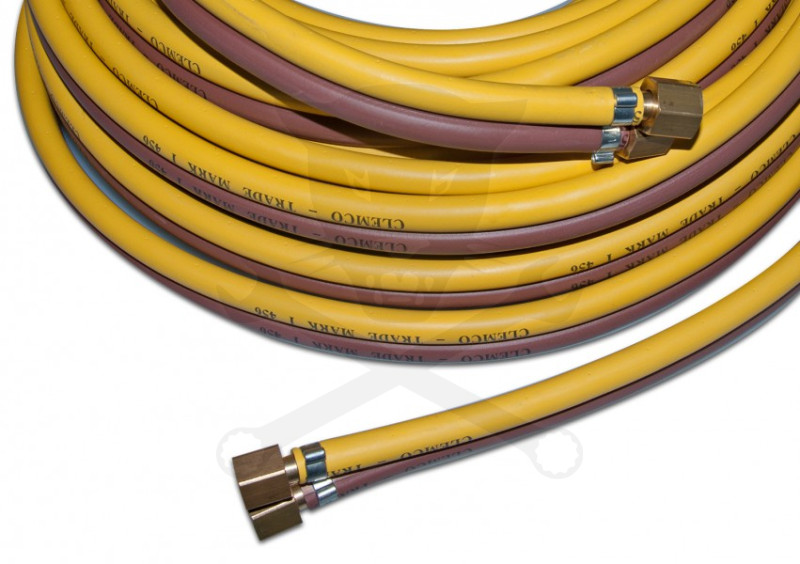 Homokfúvó géphez CLEMCO vezérlő ikertömlő 20 méteres szerelt - Clemco