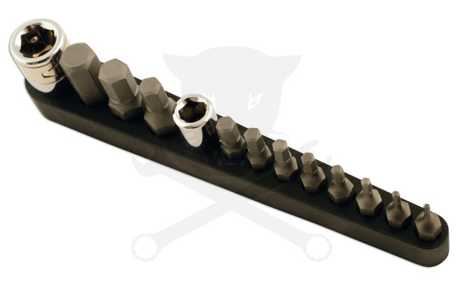 Bit készlet 13 db-os imbusz + bit 1/4"-3/8" befogó - Laser