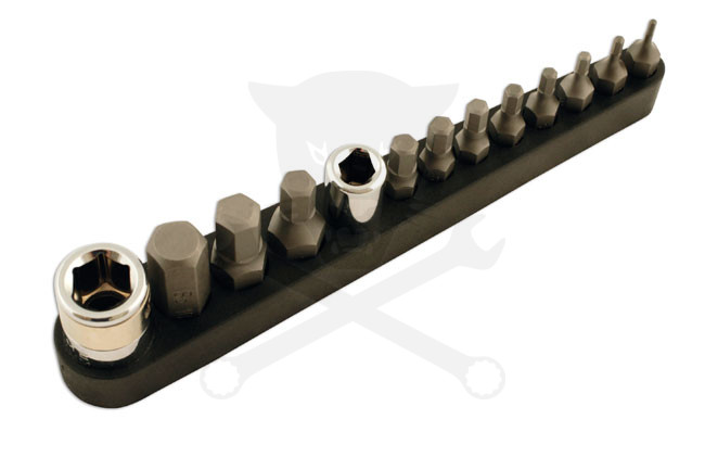 Bit készlet 13 db-os imbusz + bit 1/4"-3/8" befogó - Laser
