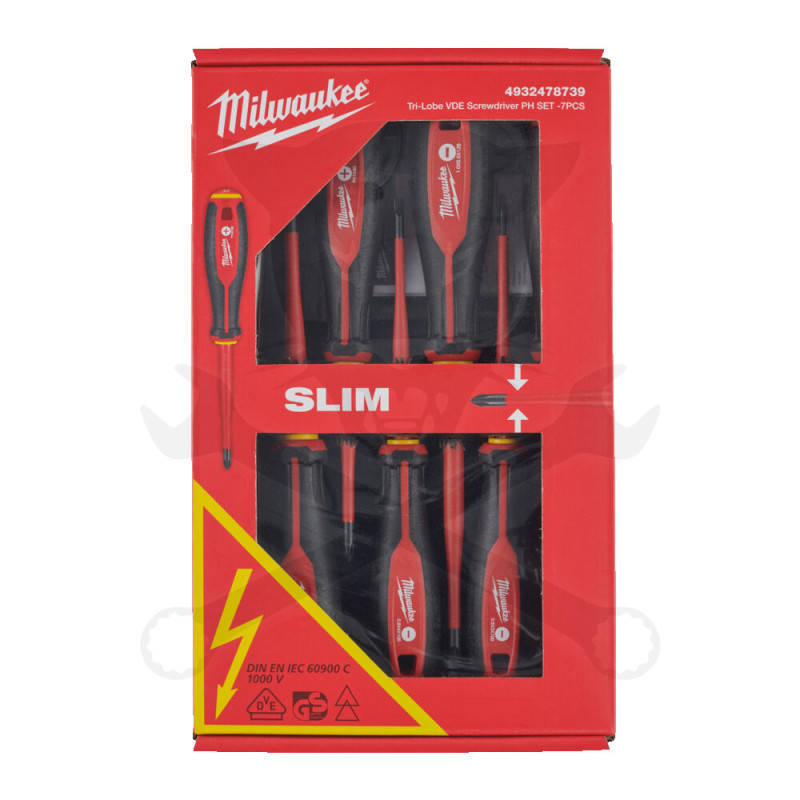 Csavarhúzó készlet PH 7 db-os szigetelt - VDE 1000V Milwaukee