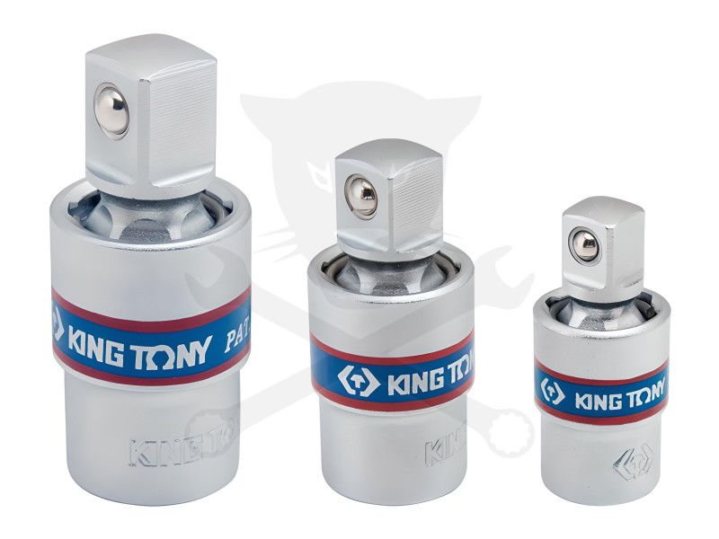 Légkulcs adapter csuklós készlet 3 db-os 1/4" - 3/8" - 1/2" - King Tony