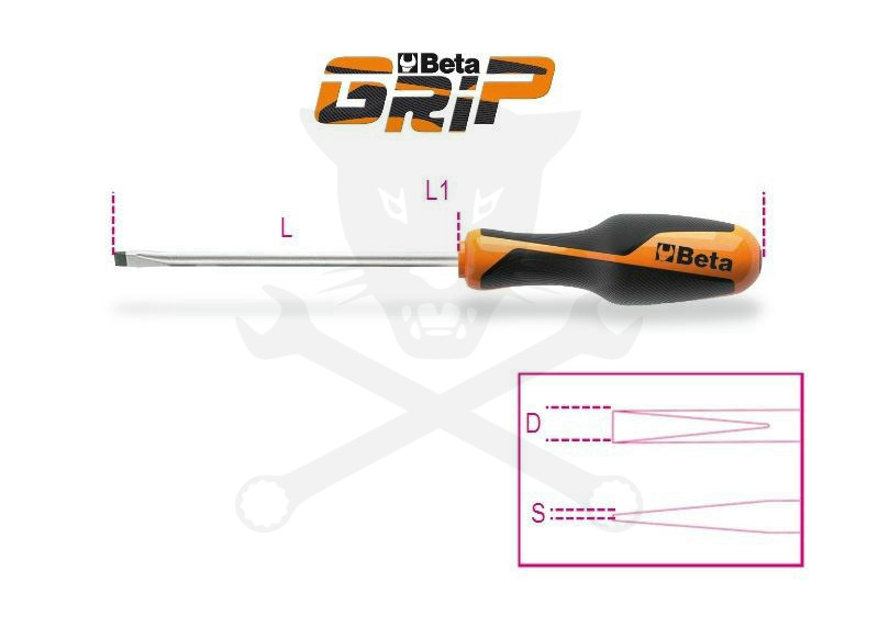 Csavarhúzó lapos BETA 3x100 mm (1264/3x100)