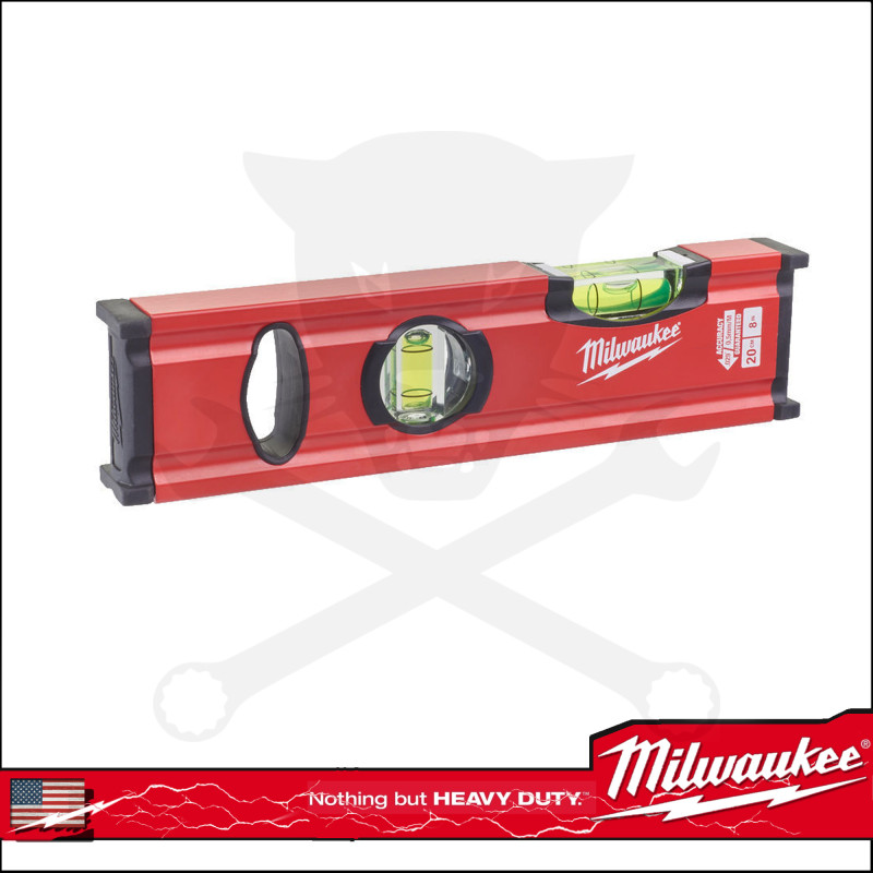 Vízmérték Slim Level 200 mm ütés,- UV álló 2 libella - Milwaukee