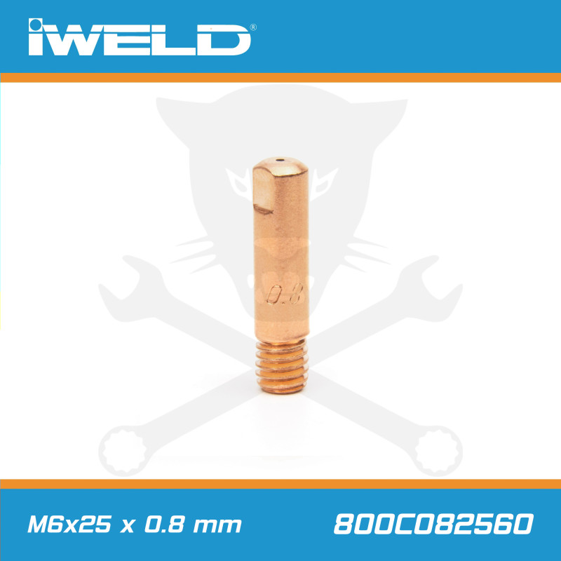 CO áramátadó fúvóka normál M6x25 x 0,8 mm - Iweld