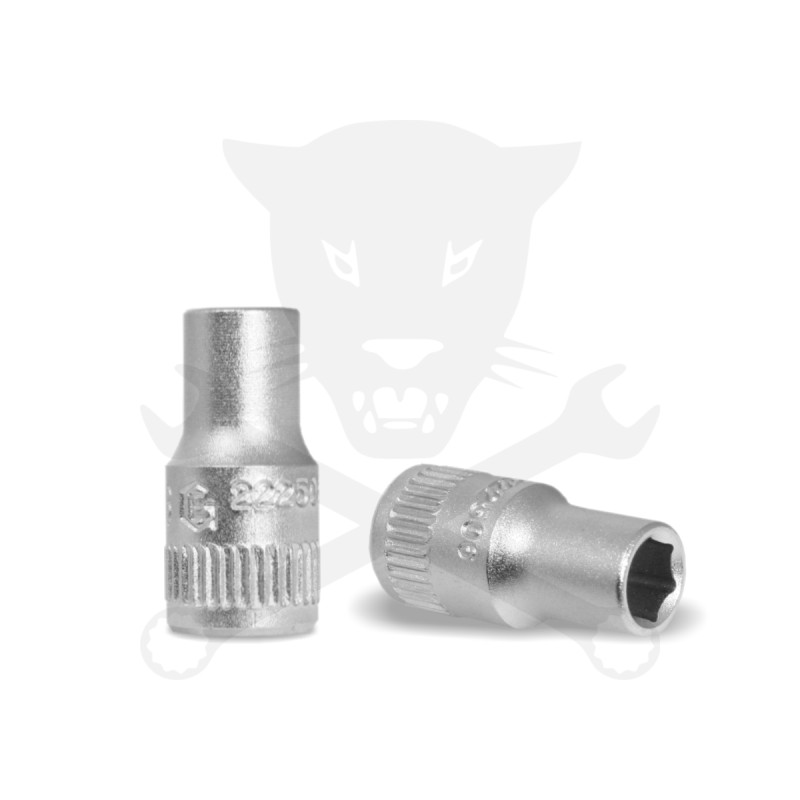 Dugókulcs - crowafej 1/4" 6 lap normál 6 mm Genius