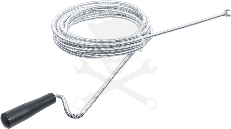 Csőtisztító spirál 5 méter x 10 mm - Fej átmérő: 20 mm - Kraftmann