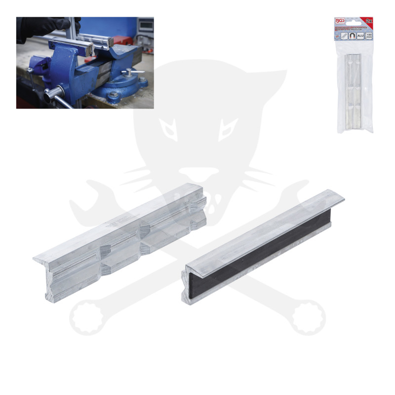 Satuhoz lágy-pofa 150 mm-es betét nélkül 2 db-os - mágneses kivitel BGS