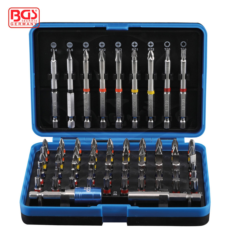 Bit készlet 71 db-os rövid + hosszú - színkódolt kivitel - BGS