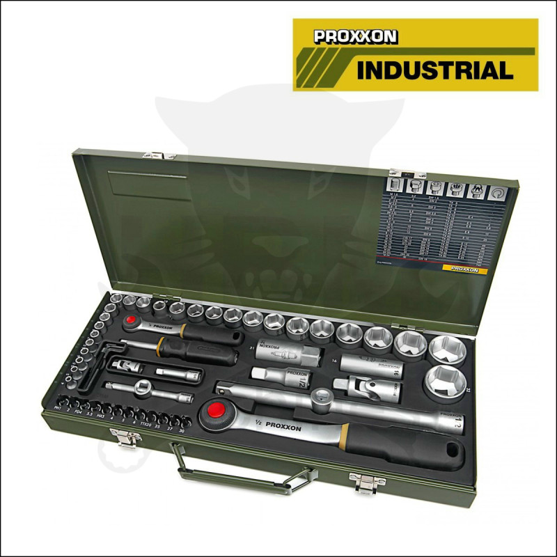Dugókulcs készlet 1/4" - 1/2" 6 lap 4-32 mm 56 db-os PROXXON