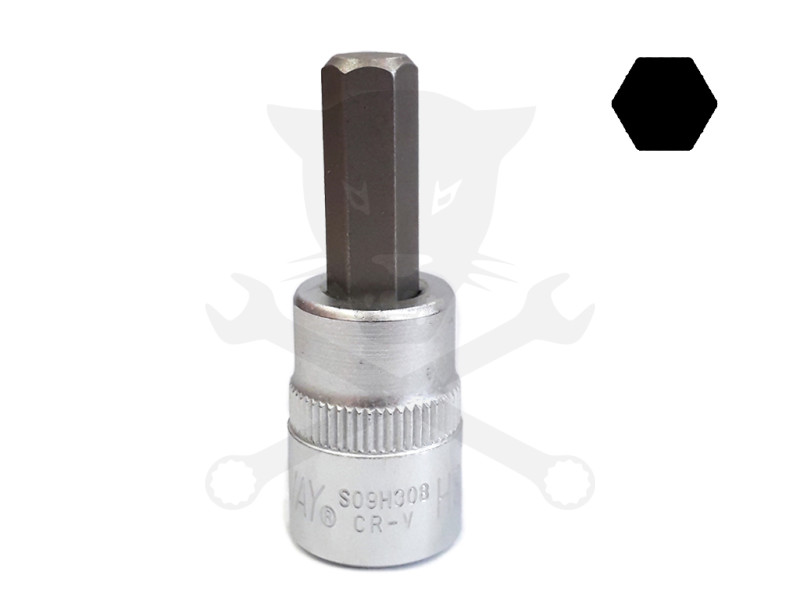 Rátűzőkulcs - crowa+bit 3/8" imbusz 08 mm