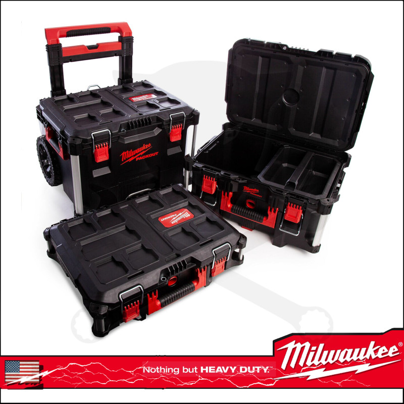 Szerszámos láda, 560x410x290 - ütésálló- 123 láda PACKOUT - Milwa