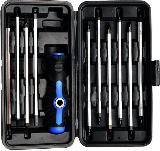 Csavarhúzó készlet 11 db-os cserélhető 10+1 db-os bit készlet