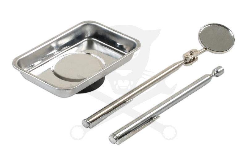 Mágneses tálca téglalap + telszkópos mágnes + teleszkópos tükör BF22