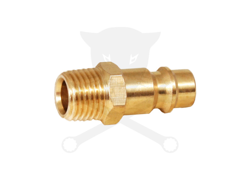 Levegős csatlakozó - gyorscsatlakozó apa - RÉZ - 1/4" KM kúpos - OLASZ