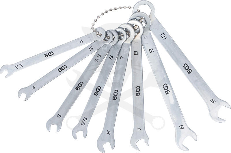 Csillag-villáskulcs készlet mini 3.2-4-5-5.5-6-7-8-9-10 mm 8 db-os - BGS