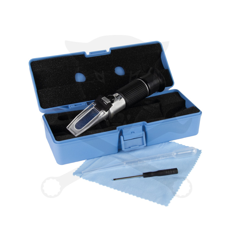 Refraktométer-fagyálló-akkusav-ablakmosó-AdBlue folyadékmérő 5:1ben