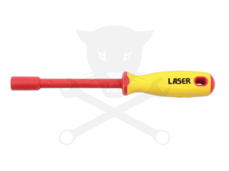 Szigetelt VDE 1000 V-os dugókulcs csavarhúzó 6 lapú 10 mm-es