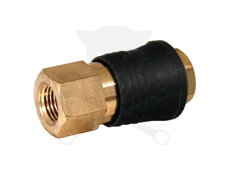 Levegős csatlakozó - gyorscsatlakozó anya - RÉZ - 1/4" BM - OLASZ