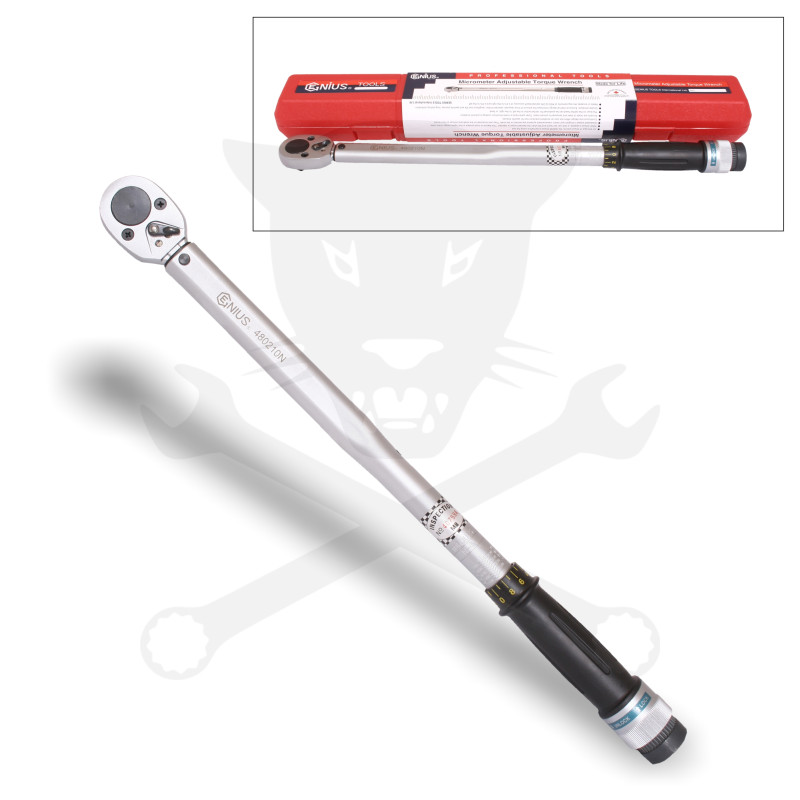 Nyomatékkulcs 040-210 Nm 1/2" - kalibrálva - Genius