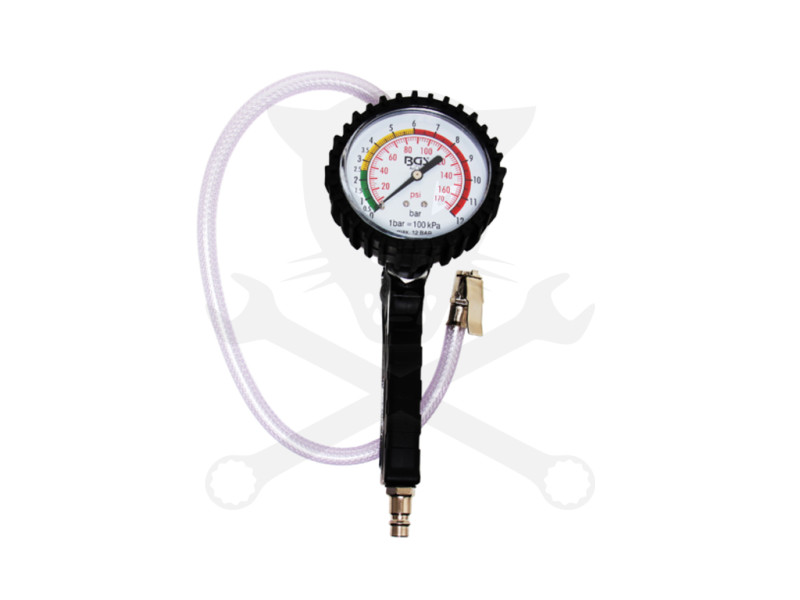 Gumiabroncs nyomásmérő - kerékfúvató 0-12 bar BGS