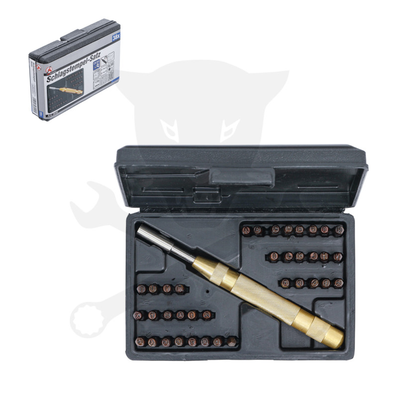 Beütő készlet SZÁM 4 mm és BETŰ 4 mm automata 38 db-os CV-S2 anyagú