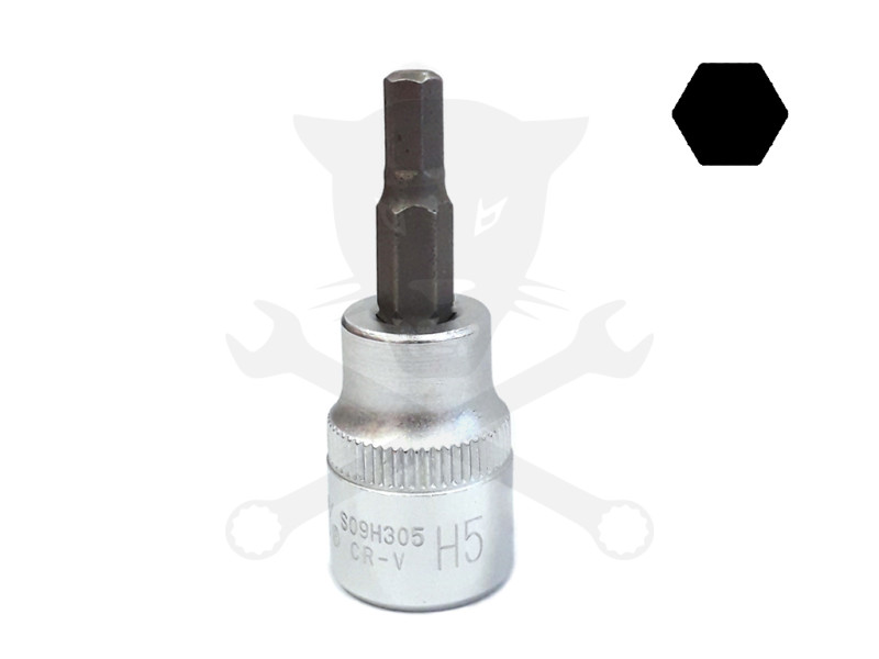 Rátűzőkulcs - crowa+bit 3/8" imbusz 05 mm