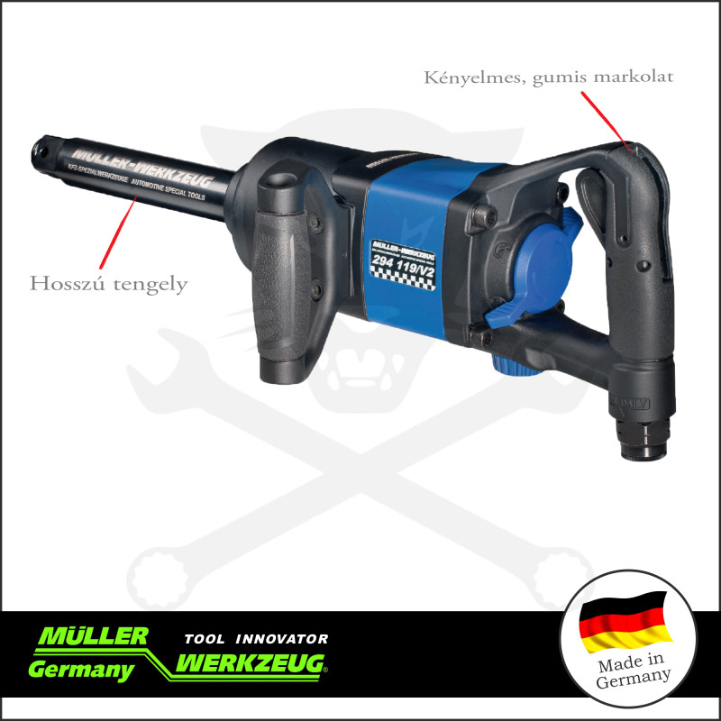 Légkulcs 1" 3100 Nm 190 mm hosszú - MÜLLER